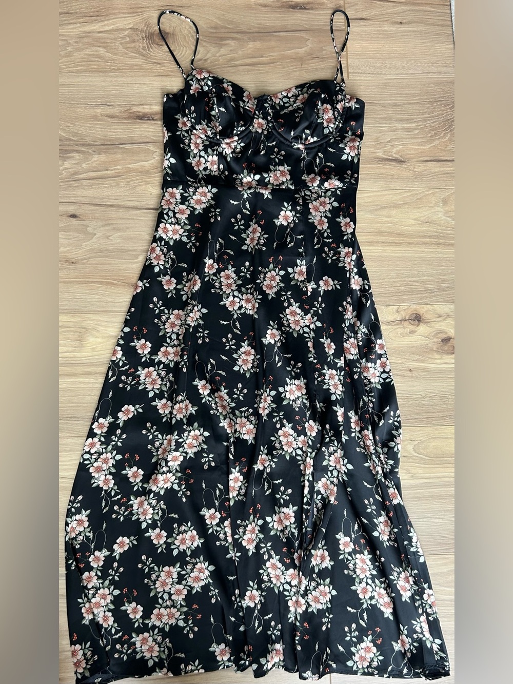 ASTR the Label Satin Floral Dress